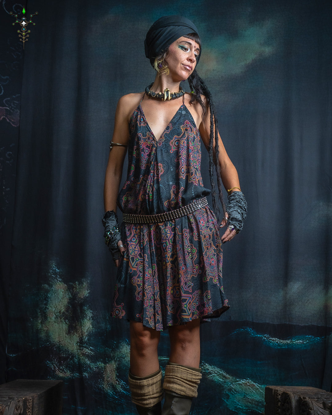 Midi Dress Triangle / Bamboo - AFRODISIAKO